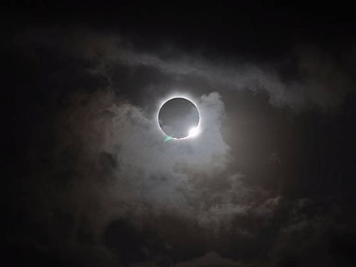 Though only people along the narrow path of totality will see the total eclipse, millions more will see some degree of a partial solar eclipse in Asia and the Pacific, including Hawaii, Guam and parts of Alaska. Photo credit: twitter