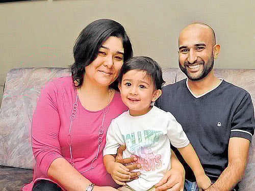 Ellen and Arun with Aiden