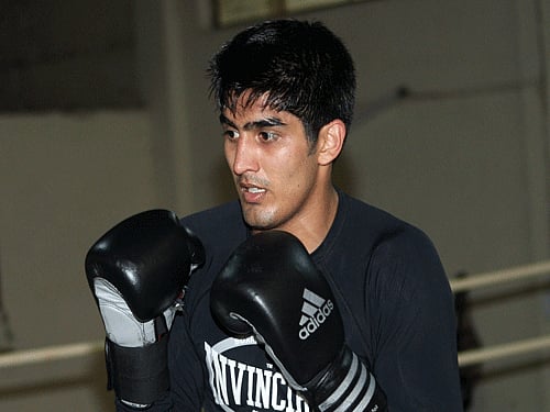 Star Indian boxer Vijender Singh. PTI file photo