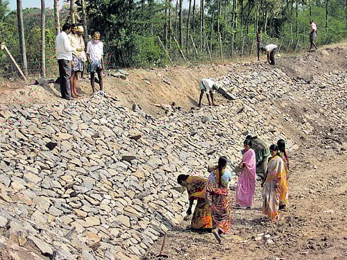 new life A tank being revetted in Mangala village