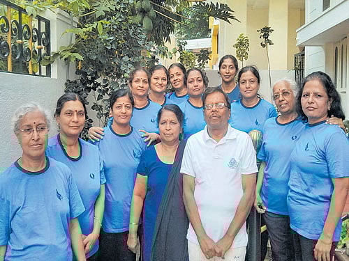dedicated (Front row, from left) Jyothi, Vandana, Kavya, Triveni, Shivkumar, Jayanthi and Shiela. (Back row) Shambavi, Sunitha, Kusuma, Shashi,Chandrakla and Hema.
