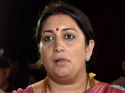 HRD Minister Smriti Irani. PTI photo