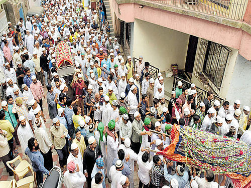 grisly murder: People carry coffins of some of the people murdered at home, during their funeral in Mumbai on Sunday. AFP