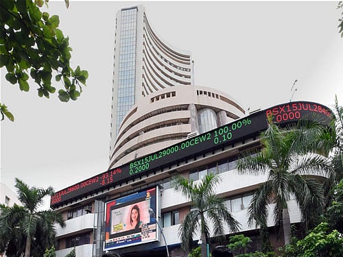 The 30-share BSE index, which had rebounded 178.30 points in the previous session on Friday after the Economic Survey projected 7-7.75 per cent growth for 2016-17, tripped 58.60 points, or 0.25 per cent, to 23,095.70. PTI file photo