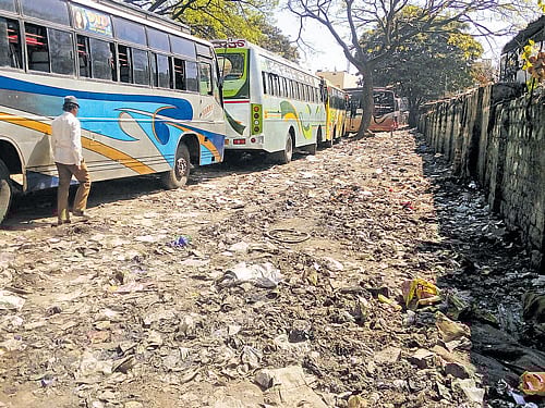 Not just done: All that the BBMP did after receiving multiple complaints was to fill the road with ballast and quarry dust. dh photo