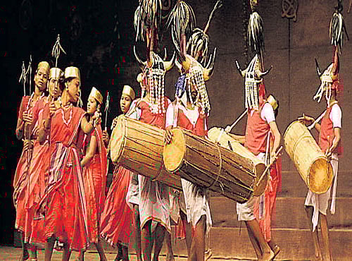 ENERGETIC The 'gaur' dance of Madhya Pradesh is inspired by the movements of bisons.