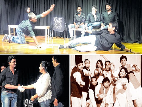 Spontaneous: (Top and above left) Acts by WeMove Theatre and (right) Yours Truly Theatre. (Below) Madhu