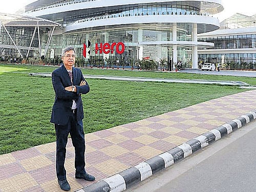 Hero MotoCorp CMD and CEO Pawan Munjal seen at the company's new Centre of Innovation & Technology in Jaipur.