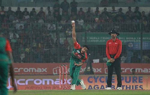 The 20-year-old Taskin, the fastest bowler in Bangladesh right now, has 21 wickets in 14 ODIs and 9 in 13 T20Is. Photo courtesy:twitter