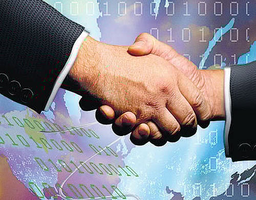 A joint working group comprising the concerned representatives of both parties would take forward cooperation under this MOU and to discuss and agree the terms, principles and criteria jointly. dh illustration