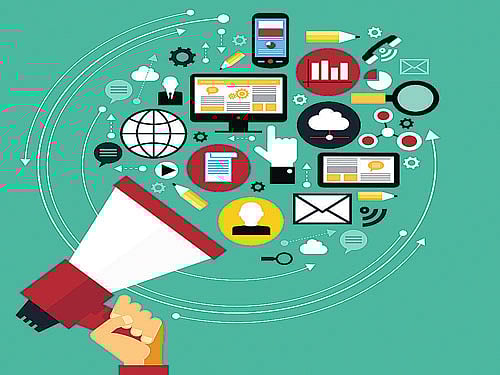 Digital advertising continued its strong run with 38.2% growth over 2014 as a mounting Internet user base and data usage were supplemented by increased spend allocation by marketers. Representative image