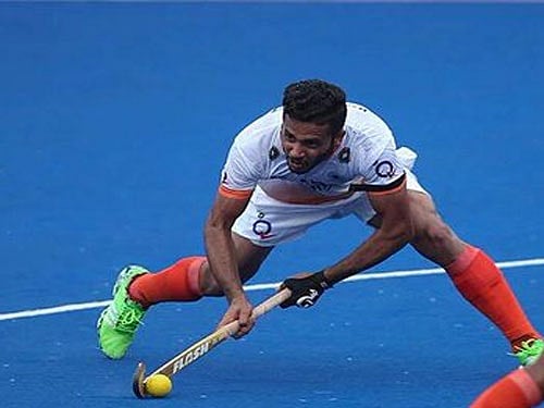 India's lone goal came through a penalty corner conversion by Rupinder Pal Singh in the eighth minute. Image courtesy Twitter.