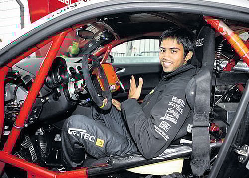 Enthusiastic: Aditya on the track.