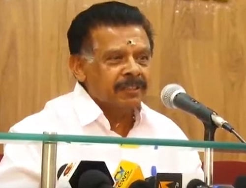 Prayar Goapalakrishnan, President of Travancore Devaswom Board. Video grab