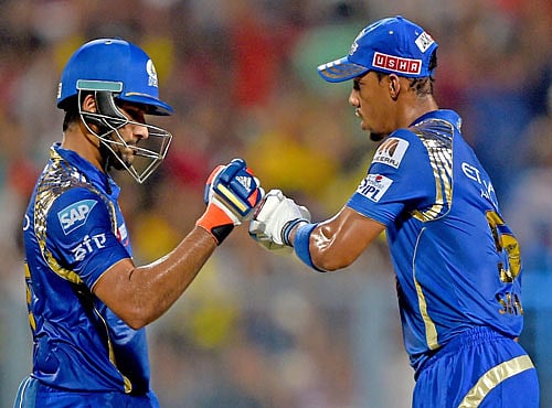 Chasing a target of 171, Rohit set the pace with yet another attractive kock of 62 off 44 balls, it was Kieron Pollard, who finished with a flourish hammering an unbeaten 40 off 19 balls as the home team notched up their second win in 18 overs. Jos Buttler with 28 off 14 balls also did his bit. PTI file photo