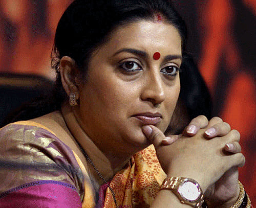 HRD Minister Smriti Irani. PTI file photo