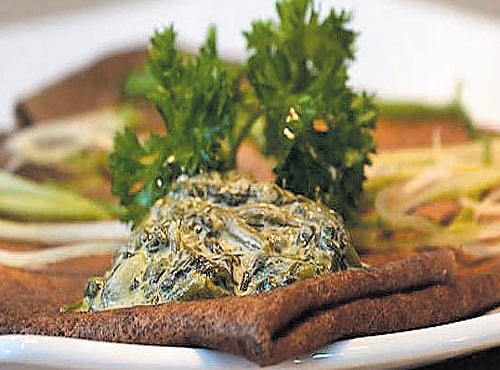 YUMMY Spinach and cheese galette.