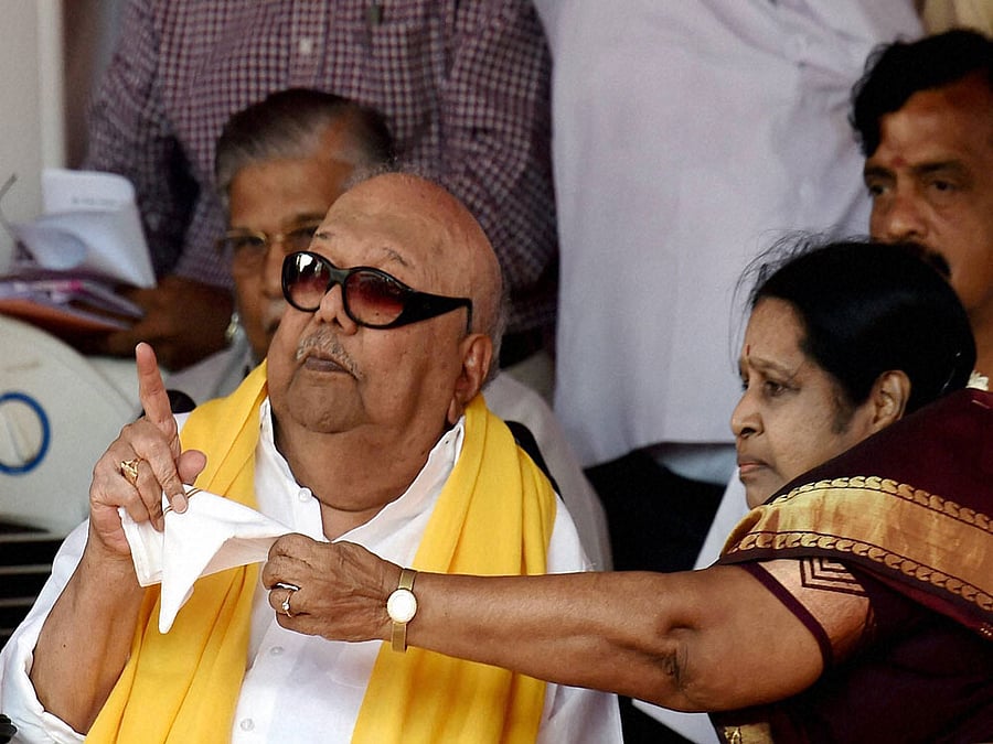 DMK party head M Karunanidhi. PTI File Photo.