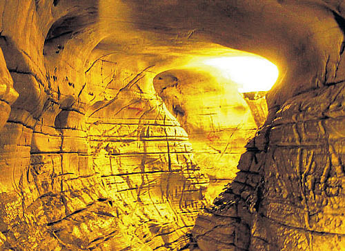Rare views: Naturally formed interiors of Belum Caves.
