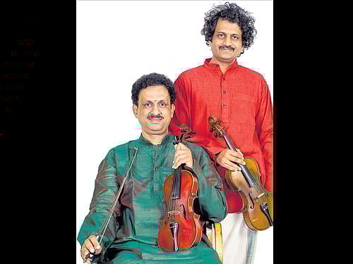 The Mysore Brothers: Mysore Nagaraj (left) and Mysore Manjunath.