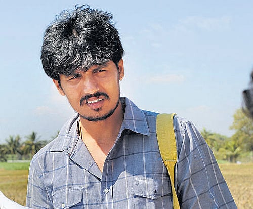 Rare talent: Ere Gowda, co-script writer for the film 'Thithi'.