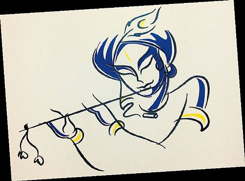 A decal in Subha's room.