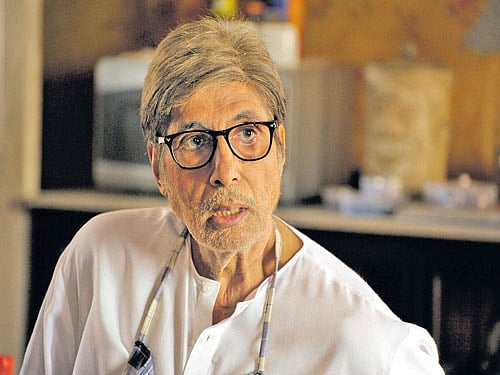 Mysterious Amitabh Bachchan in a still from the film 'TE3N'.