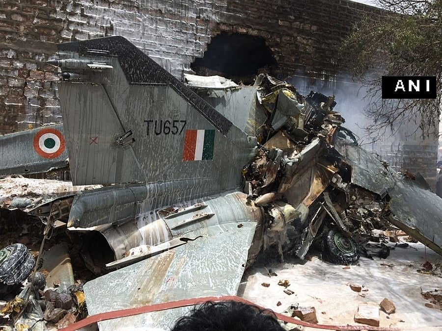 The pilot was on a routine training mission. He had reported a technical problem and sought priority landing. ANI Twitter