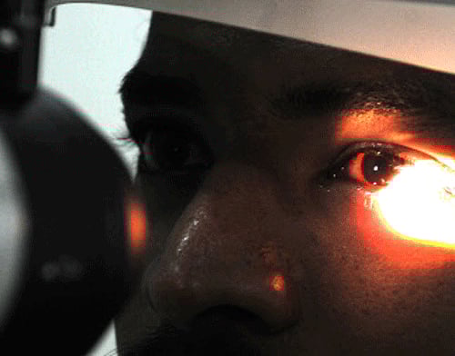 The test is more sensitive than a standard eye chart, and gave the researchers a very precise measurement of each subjects' visual acuity. DH File photo