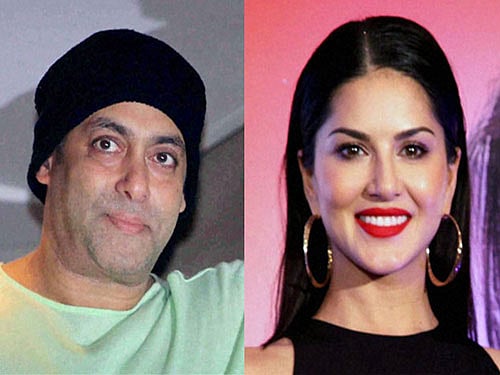 Salman Khan and Sunny Leone. PTI File Photo.
