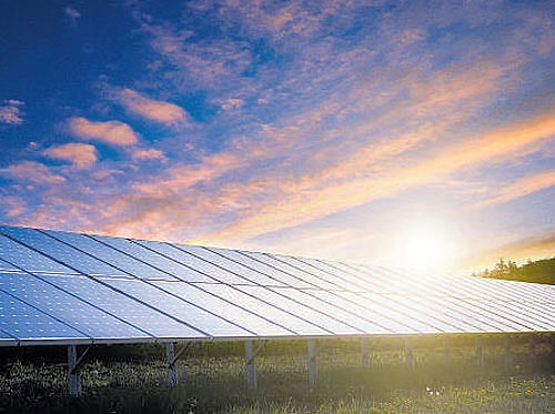 Solar energy capacity, which was 2,400 MW in 2014, has now crossed 7,000 MW. PTI File Photo.