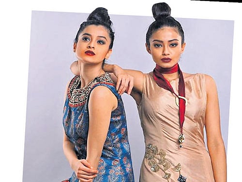 vibrant collection Designer Sanchita's works reflect the rich Indian art with a dash of Western influence.