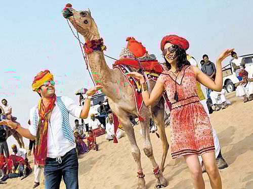 colourful A scene from 'Mungaru Male 2'.