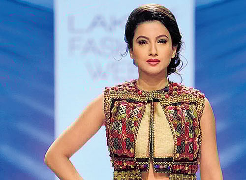 Outfit in handloom by Rinku Sobti.