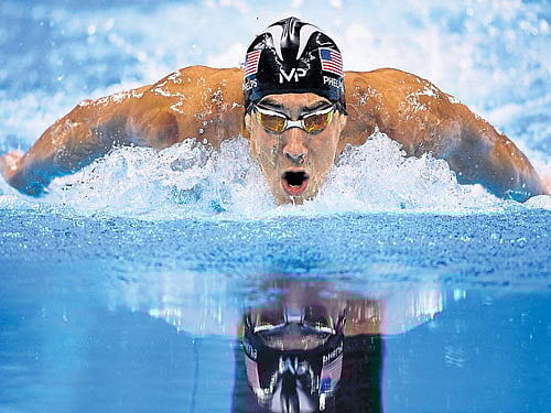 farewell as per plans: Michael Phelps sweeps his way to victory in the 200M individual medley on Thursday for his fourth gold of the Rio Olympics. AFP