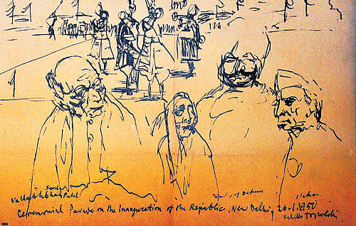 One of Feliks Topolski's sketches;