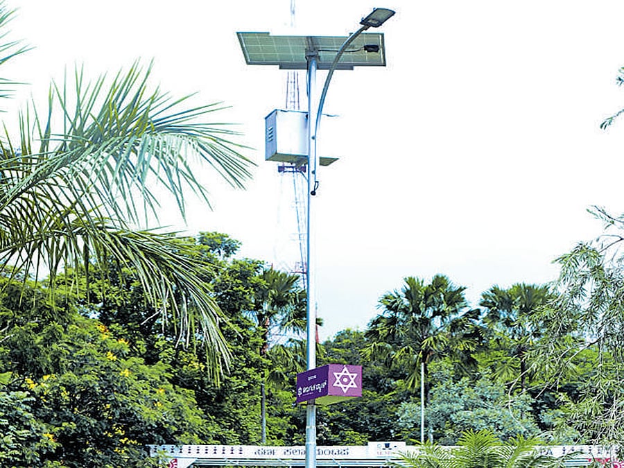 One of the 60 solar lamps at the park. DH photo