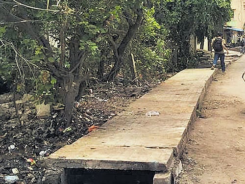 One of the black spots at Nallurahalli  Junction that was cleaned by the residents.