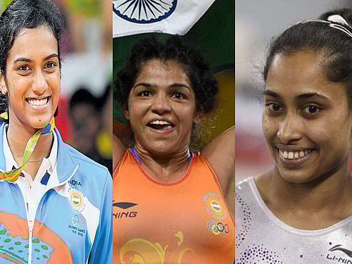 PV Sindhu, Sakshi Malik and Dipa Karmakar