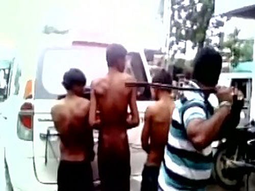 The cow vigilantes had also videographed the incident and it went viral on social media after a nationwide uproar over July 11 public flogging of four dalit youths at Una. Screen grab