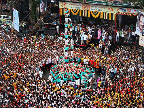 The court, on August 17, had refused to relax conditions put by the High Court like barring youths below 18 years of age from participating in 'Dahi-Handi' festival in Maharashtra and capping the height of the human pyramid at 20 feet. pti file photo