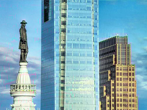 What a View! The statue of William Penn, the founder of Philadelphia,  atop the City Hall.