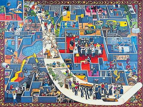 Vibrant city life An untitled work of Schon Mendes.