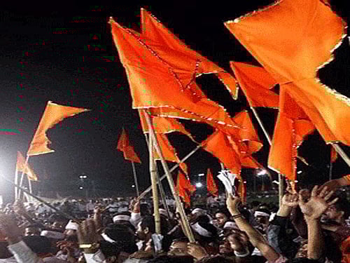 The cartoon played with the word mook morcha (silent rallies) and replaced it with 'muk morcha' or kissing rally. It even portrayed a couple kissing in the middle of the protest. Unidentified men hurled stones at the newspaper's office in Sanpada and shattered a couple of glass panes. PTI file photo