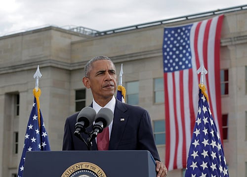 'If Malia and Sasha decided that that was an avenue that they wanted to take, I would be proud of them,' Obama said at a military town hall in Virginia. Reuters file photo