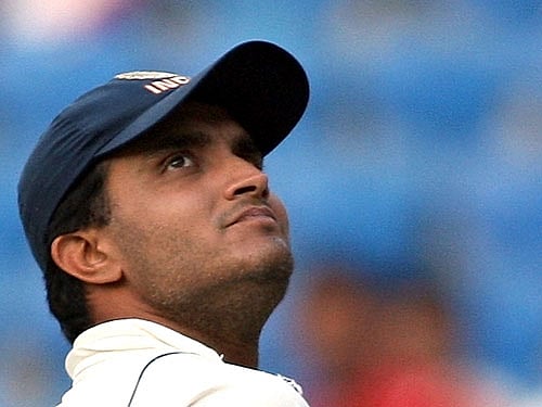 Ganguly quickly got into his lefthanded stance and gave suggestions to play strokes through the V, and how the ball moves in these conditions. File Photo.