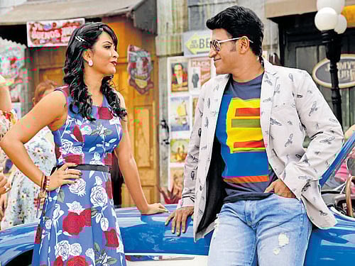 Radhika and Puneeth Rajkumar in 'Doddamane Huduga'.