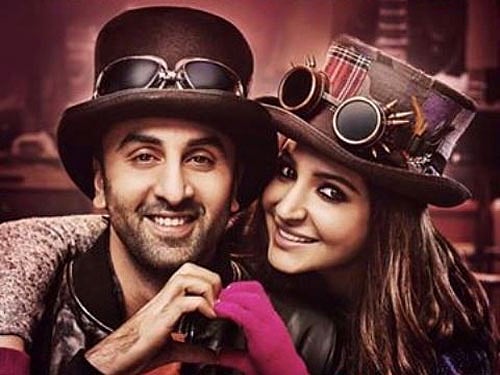 The movie, starring Aishwarya Rai, Ranbir Kapoor and Anushka Sharma is slated to hit theatres on October 28. Movie poster.