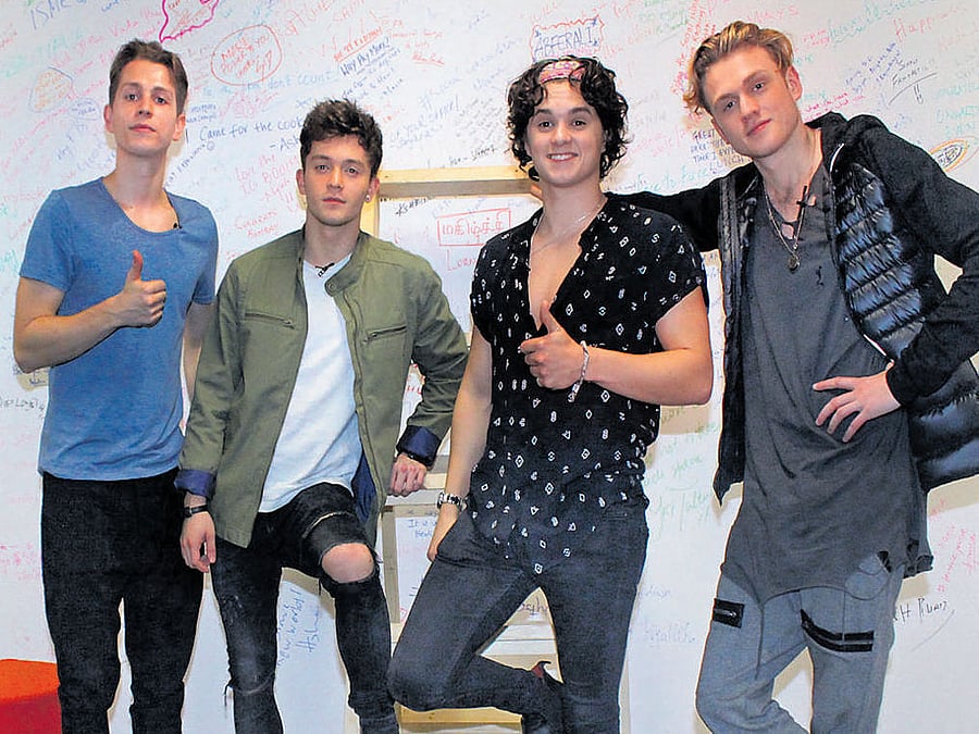 GOING PLACES (From left) James McVey, Connor Ball, Bradley Simpson and Tristan Evans.