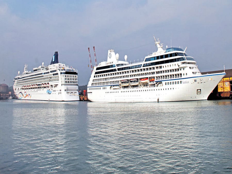 M V Nautica and M V Norwegina Star at New Mangalore Port.